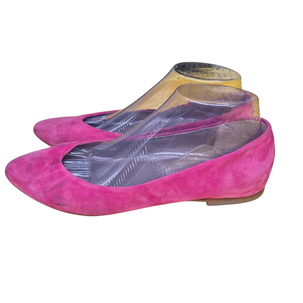 AGL Attilio Giusti Leombruni Hot Pink Suede Ballet Flats Made in Italy Size 39